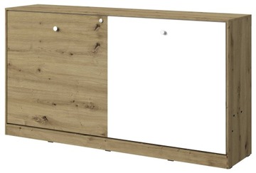 meble NERO 16 łóżko składane chowane półkotapczan poziomy 90x200 biały mat