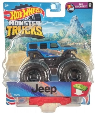 Autko JEEP FAN FAVORITES Monster Trucks Hot Wheels