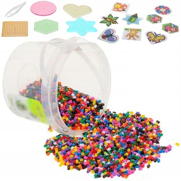 НАБОР ГЛАДЯЩИХ БУСИН 5000 ШТ + ШАБЛОНЫ