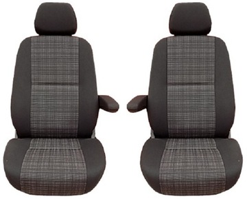 Pokrowce na siedzenia Citroen Jumper 1+1+ podłokie MOCNE TKANINA TAPICERSKA