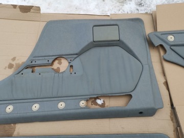 Mercedes W124 серая кожаная обивка дверей