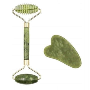 Zestaw do masażu twarzy Double Head Natural Jade