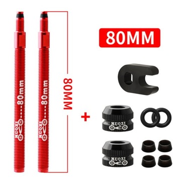 1шт бескамерные клапаны Presta Juice, вакуумная шина из алюминиевого сплава 2шт 80мм красный