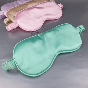 SATYNOWA MIĘKKA OPASKA NA OCZY MASKA DO SPANIA ZACIEMNIAJĄCA