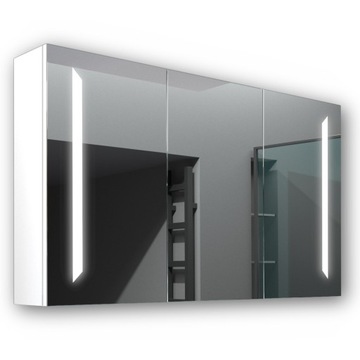 Drewniana szafka 120x70 LED lustro Victoria Biały