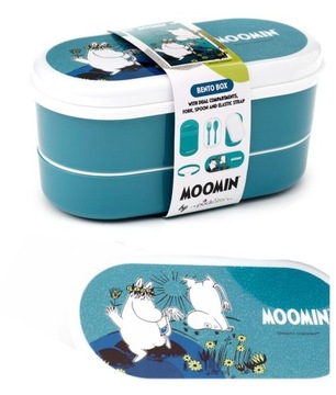 MUMINKI LUNCH BOX PUDEŁKA ŚNIADANIÓWKA + SZTUĆCE