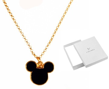 ZŁOTY ŁAŃCUSZEK MYSZKA MIKI NASZYJNIK MINNIE MOUSE