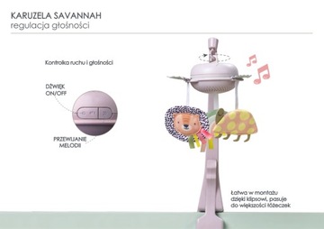 TAF TOYS Карусель Savannah COMPOSERS