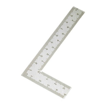 Linijka kwadratowa w kształcie litery L. Precyzyjny stolarz kwadratowy o wymiarach 5 × 10 cm