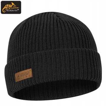 Czapka beanie zimowa Helikon Merino Wanderer czarna