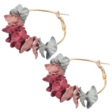ELEGANCKIE KOLCZYKI DAMSKIE VINTAGE RETRO, KWIATY, PROSTE
