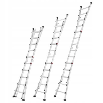 Шарнирная телескопическая лестница HIGHER 4x5 + ТЕЛЕЖКА