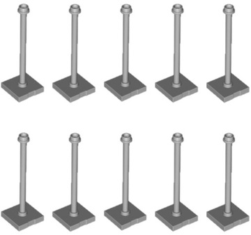 LEGO Stojak Słup 2x2x5 J Szary 98549 6170708 10szt