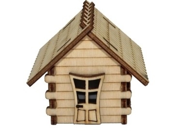 3D дом из фанеры/лесной декор в стекле