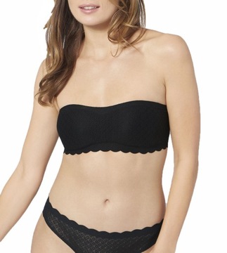 Sloggi biustonosz bandeau (opaska) czarny FEEL LACE Zero Feel Lace r. L