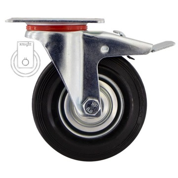 KOMPLET 4 SZT. KÓŁ fi 125 wózek regał 12STGU125