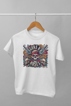 ЖЕНСКАЯ ХЛОПКОВАЯ ФУТБОЛКА ДЛЯ ФАНАТОВ GNS GUNS N' ROSES TSHIRT GIFT S