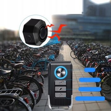 110 DB MOTOCYKLOWY SYSTEM ALARMOWY Z PILOTEM, 3 POZIOMACH GŁOŚNOŚCI