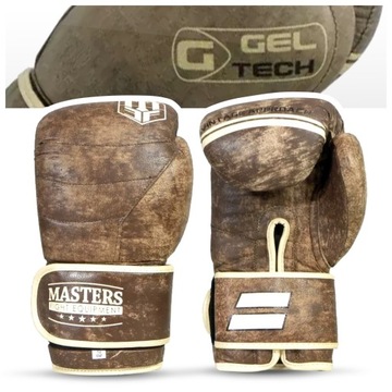 Rękawice bokserskie skórzane sparingowe Masters RBT 10oz