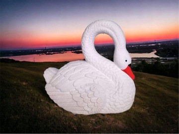 ЛЕБЕДЬ Садовая фигурка Декоративный цветочный горшок Открытый цветочный чехол