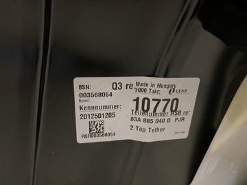 AUDI Q3 83A POHOVKA KŮŽE