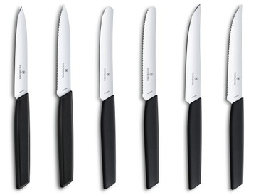 Нож Swiss Modern 10 см черный зубцы VICTORINOX