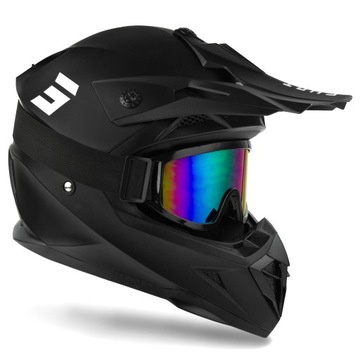 Kask motocyklowy cross enduro SHOT Pulse prezent dla motocyklisty S + gogle