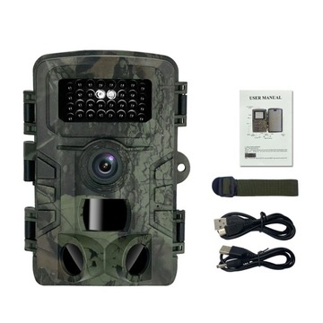 FOTOPUŁAPKA KAMERA LEŚNA FHD 1080P 36 MP WODOODPORNOŚĆ IP54 12 JĘZYKÓW