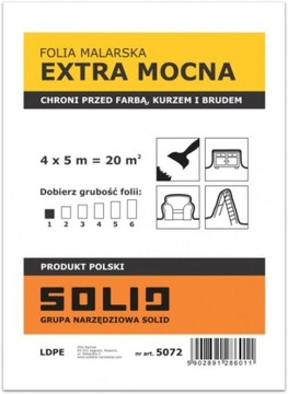 Folia malarska Solid 5 m x 4 m