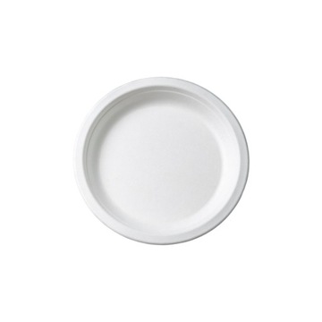 Talerz z trzciny cukrowej Biały 18 cm - 100 sztuk