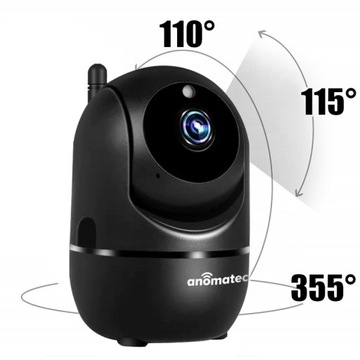 ЧЕРНАЯ БЕСПРОВОДНАЯ WIFI КАМЕРА 4 Мпикс ВНУТРЕННЯЯ IP НЯНЯ ПРИЛОЖЕНИЕ TUYA