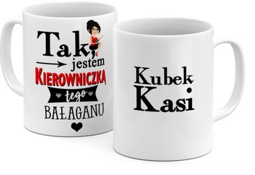 Kubek z imieniem dla kierowniczki