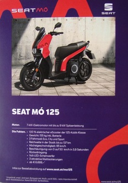 SEAT MÓ 125 prospekt 2021 skuter motocykl