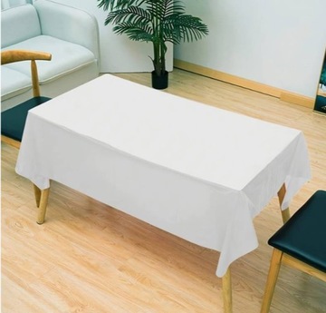 Obrus biały 137×274 cm imprezy okolicznościowe