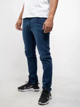 SPODNIE MĘSKIE JEANSOWE DENIM PL STYLOWE Croll Classic Slim 6187 Czarne 38
