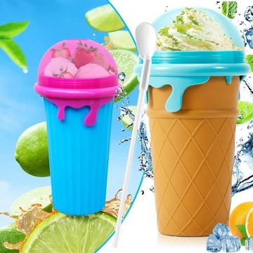 KUBKI DO SMOOTHIE, 2 SZT MAGICZNY KUBEK DO ZAMRAŻANIA, KUBEK Z SILIKONU