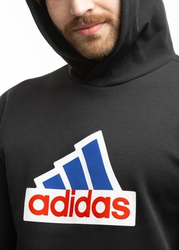 adidas bluza męska sportowa z kapturem hoodie logo roz. M