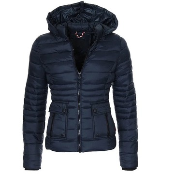 Women Winter Coat Warm Hooded Casual Short Padded