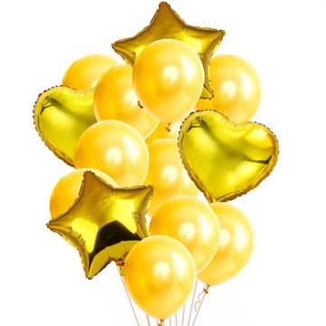 14pcs/set Rose Gold Multi Confetti Balloon 18inch