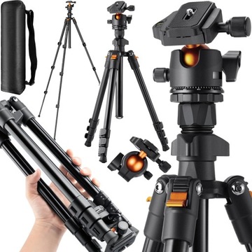 STATYW FOTOGRAFICZNY WYSOKI DO APARATU KAMERY GŁOWICA 3D STABILNY 160 CM