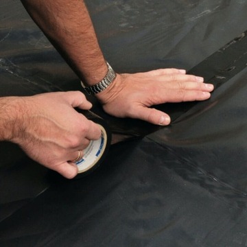 ЛЕНТА ИЗ СТРОИТЕЛЬНОЙ ФОЛЬГИ СИНИЙ ДЕЛЬФИН 50ммх50м