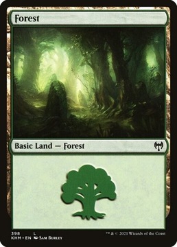 Karta Magic: The Gathering Forest KHM 398 *Foil*