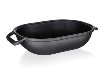 ОТЛИЧНАЯ чугунная сковорода 39 х 26 х 14 см - Банкет