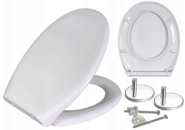 Сиденье для унитаза с медленным закрыванием, универсальная крышка для унитаза, жесткая, антибактериальная