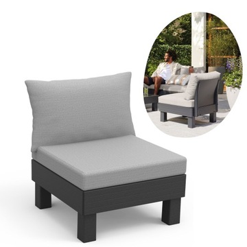 Keter ELEMENTS SINGLE CHAIR Modułowy fotel ogrodowy z poduszkami