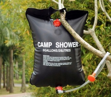Туристический душ для кемпинга, мобильный солнечный душ, 20 л + аксессуары