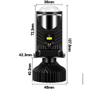 ЛИНЗЫ, ПРОЕКТОРЫ, ЛАМПЫ H4 MINI Bi-LED 5500К