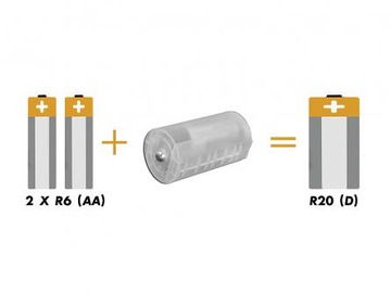 Адаптер батареи 2xAA на R20