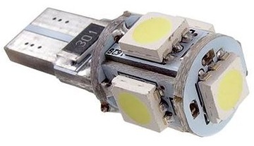 ŻARÓWKA LED 5 SMD 5050 W5W T10 POSTOJÓWKA CANBUS / 5874
