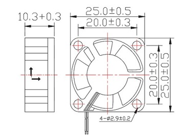 Вентилятор 2510 бесщеточный - 25х25х10 мм, 24В